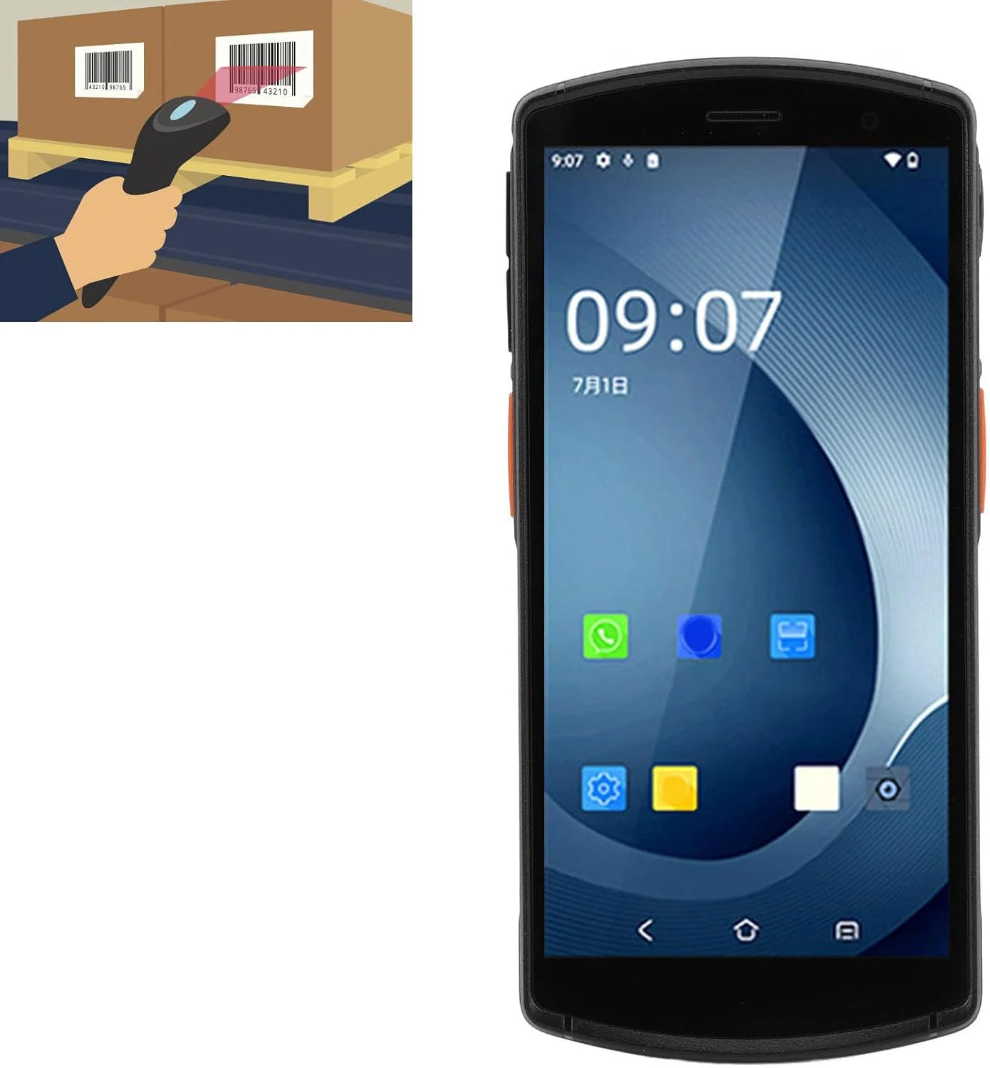 اسکنر بارکد Gearwell، جمعآوری کننده داده بی سیم با صفحه نمایش رنگی دستی و پشتیبانی از NFC، اسکنر ترمینال بارکد خوان 1D 2D اسکنر بارکد Gearwell، جمعآوری کننده داده بی سیم با صفحه نمایش رنگی دستی و پشتیبانی از NFC، اسکنر ترمینال بارکد خوان 1D 2D