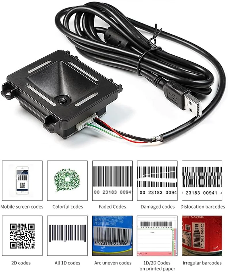ماژول اسکنر بارکد توکار، القای خودکار، اسکن خودکار بارکد 1D 2D QR، پشتیبانی از اتصال پورت RS 232 TTL USB برای دستگاه گیت، بررسی بلیط، پرداخت موبایلی ماژول اسکنر بارکد توکار، القای خودکار، اسکن خودکار بارکد 1D 2D QR، پشتیبانی از اتصال پورت RS 232 TTL USB برای دستگاه گیت، بررسی بلیط، پرداخت موبایلی