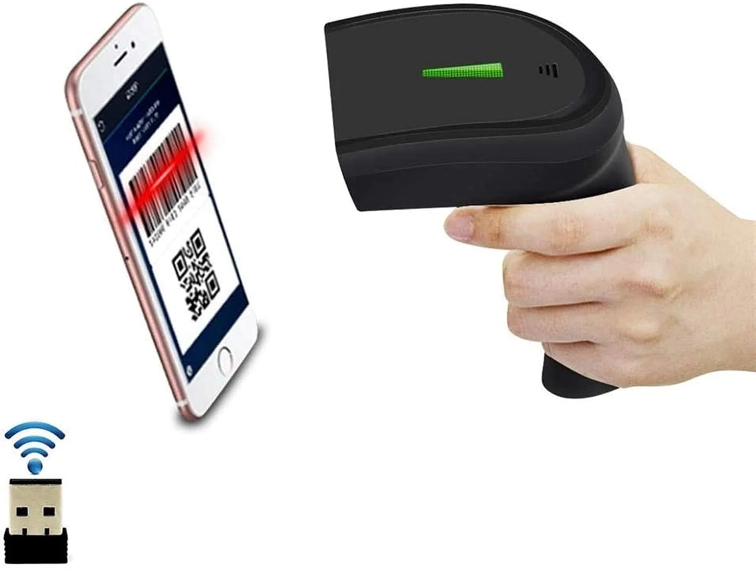 اسکنر بارکد دستی برای فروشگاه کتابخانه، اسکنر بارکد بی سیم CCD، دستگاه اسکن کد 1D برای رستوران ها، فروشگاه ها، سوپرمارکت ها Zeenyi اسکنر بارکد دستی برای فروشگاه کتابخانه، اسکنر بارکد بی سیم CCD، دستگاه اسکن کد 1D برای رستوران ها، فروشگاه ها، سوپرمارکت ها Zeenyi