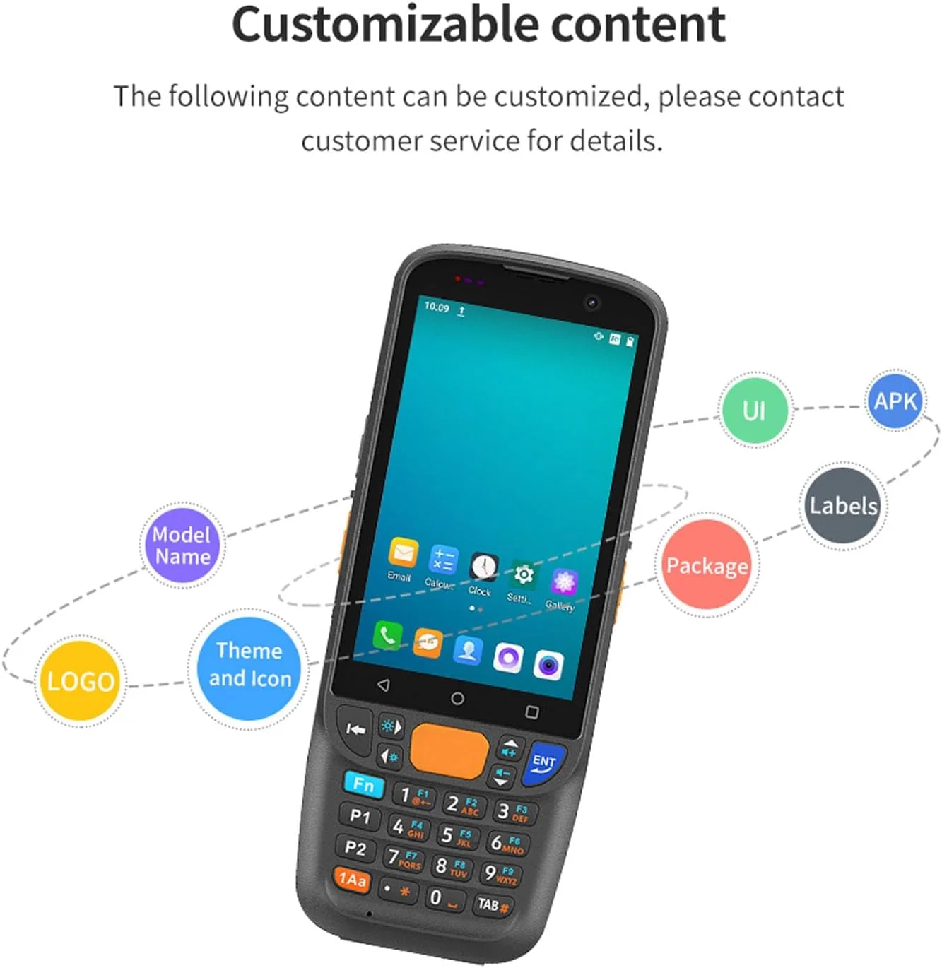 اسکنر بارکد دستی کامپیوتر موبایل، اسکنر PDA صفحه لمسی 4 اینچی با موتور اسکن بارکد 1D/2D، 4G LTE، LAN و WiFi، برای لجستیک انبار اسکنر بارکد دستی کامپیوتر موبایل، اسکنر PDA صفحه لمسی 4 اینچی با موتور اسکن بارکد 1D/2D، 4G LTE، LAN و WiFi، برای لجستیک انبار