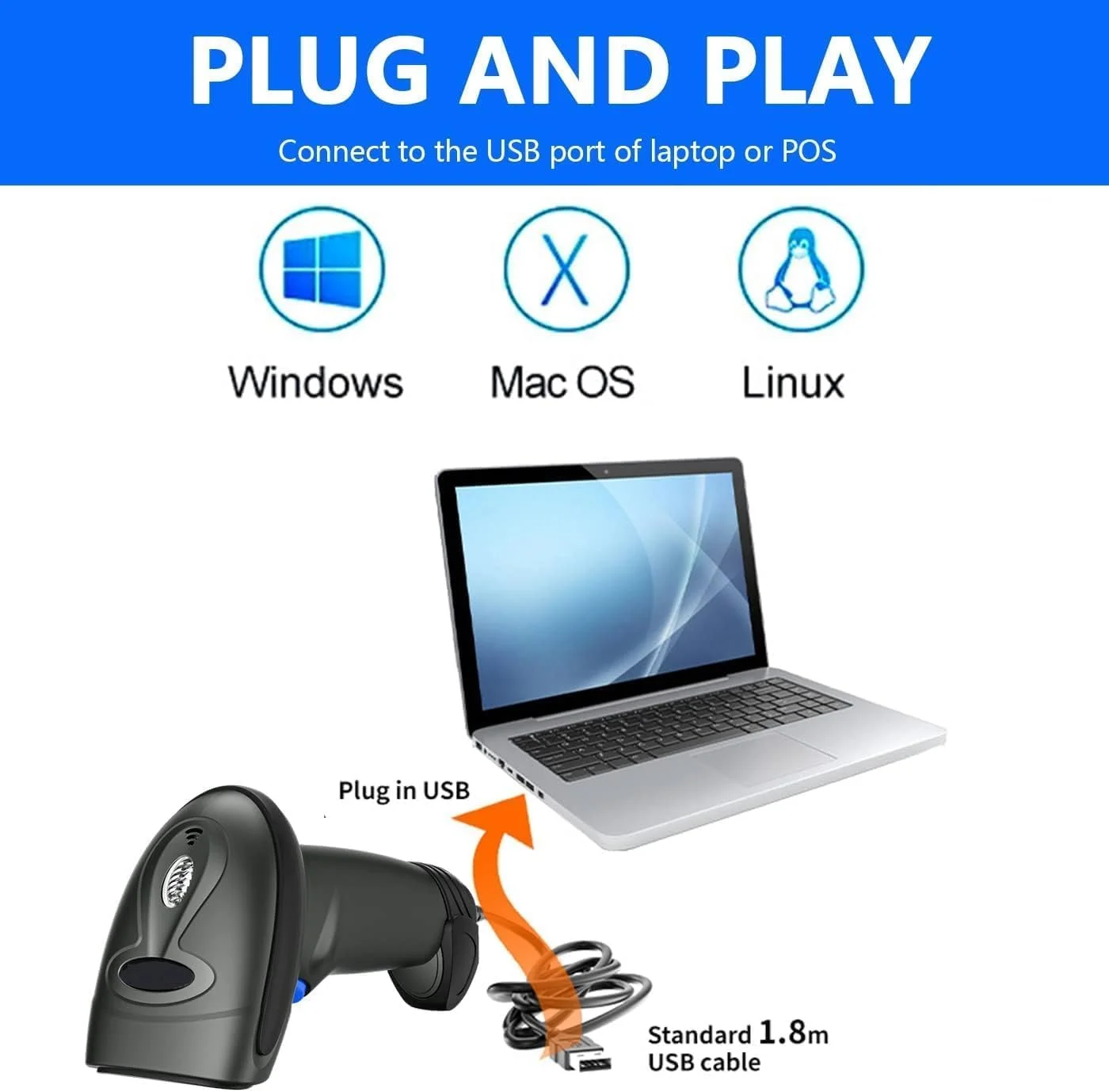 بارکد خوان دو بعدی دستی با سیم دارای تاییدیه BIS (بارکد خوان QR کد 1D بارکد خوان USB) بارکد خوان دو بعدی دستی با سیم دارای تاییدیه BIS (بارکد خوان QR کد 1D بارکد خوان USB)