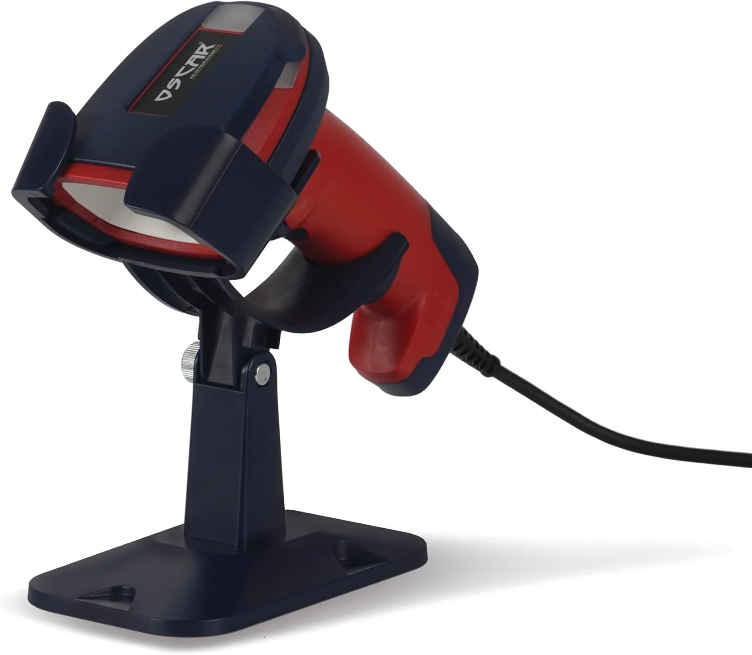 اسکنر بارکدخوان صنعتی مقاوم OSCAR UniDust II 2D QR 1D اتوماتیک، USB+Virtual COM، سیمی با پایه، اسکن کد QR از موبایل، اندروید، iOS، MacOS، ویندوز، سرعت فوق العاده بالا، قرمز