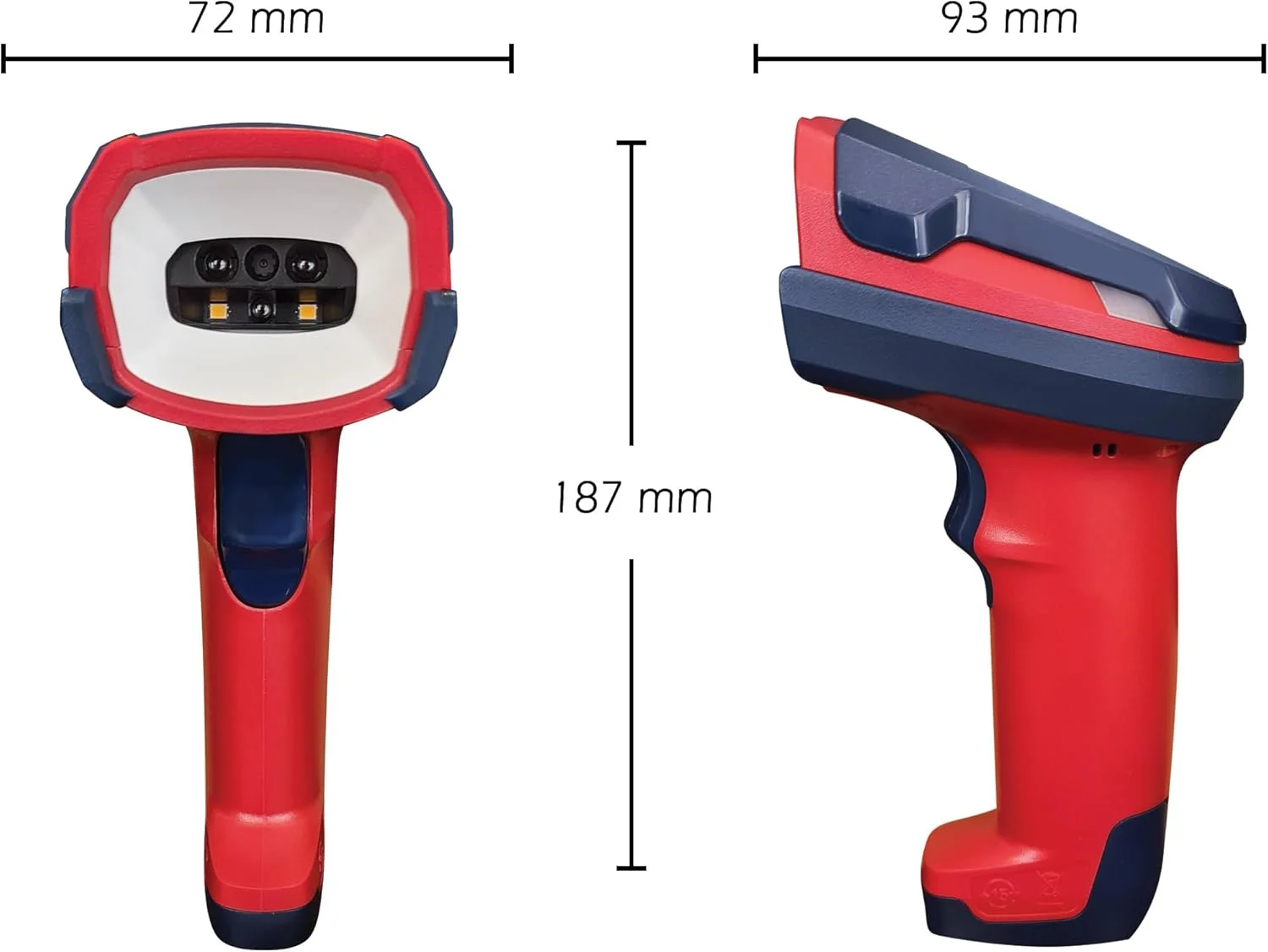 اسکنر بارکدخوان صنعتی مقاوم OSCAR UniDust II 2D QR 1D اتوماتیک، USB+Virtual COM، سیمی با پایه، اسکن کد QR از موبایل، اندروید، iOS، MacOS، ویندوز، سرعت فوق العاده بالا، قرمز