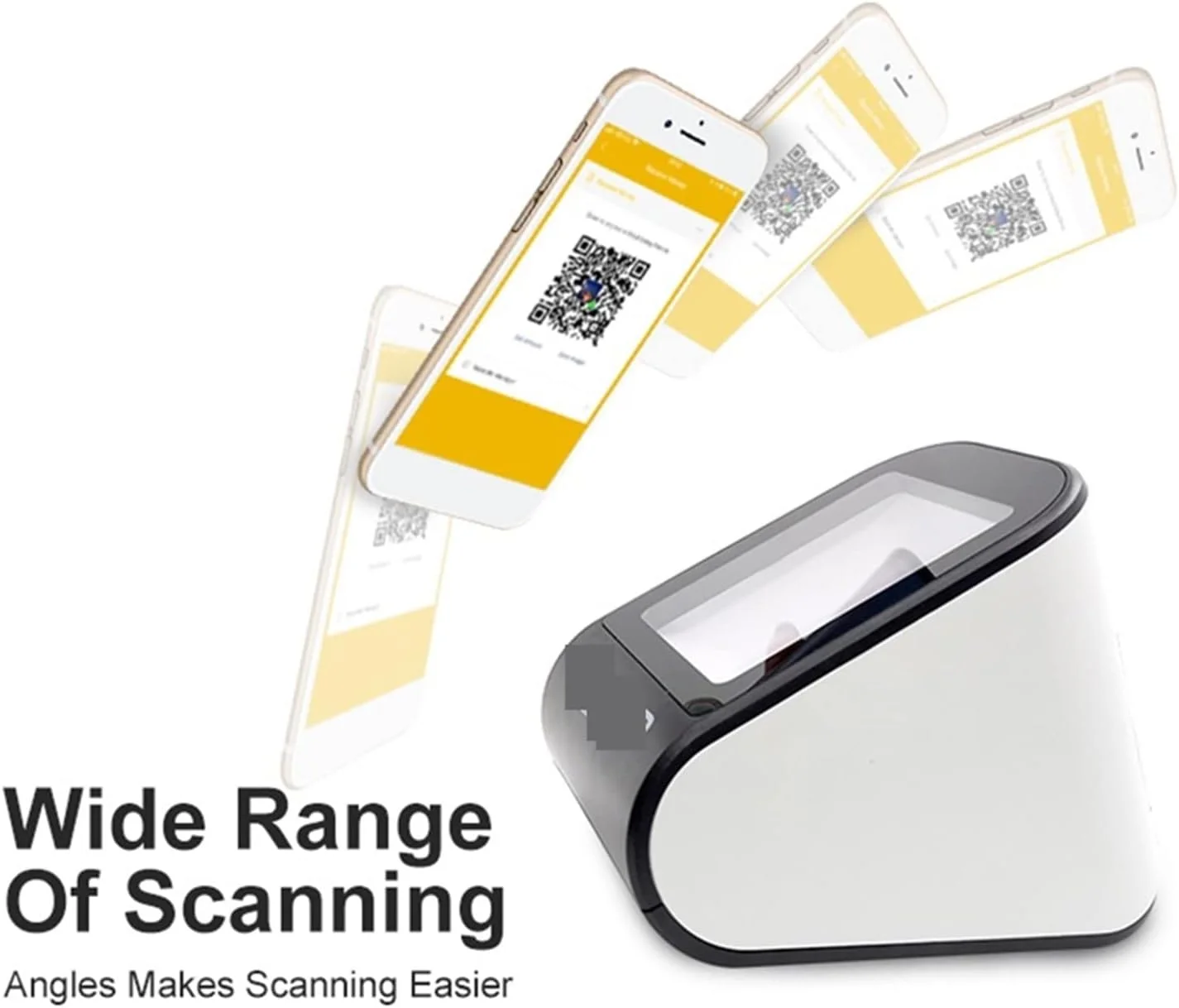 بارکد اسکنر QR کد خوان پرداخت موبایلی رومیزی با القای خودکار دارای پورت USB برای اسکن صفحه گوشی Zeenyi