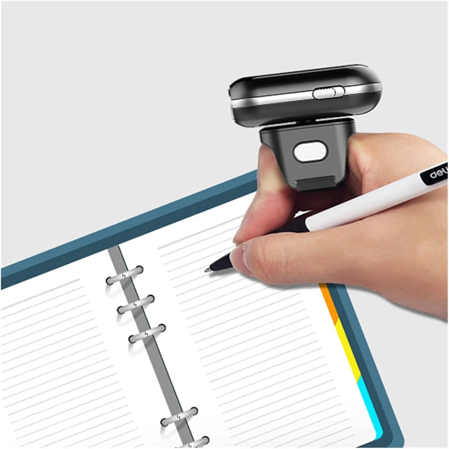 اسکنر بارکد HANEFRE بی سیم حلقه ای پوشیدنی ماژول خواننده کد QR قابل حمل اسکنر بارکد کد QR 1D 2D