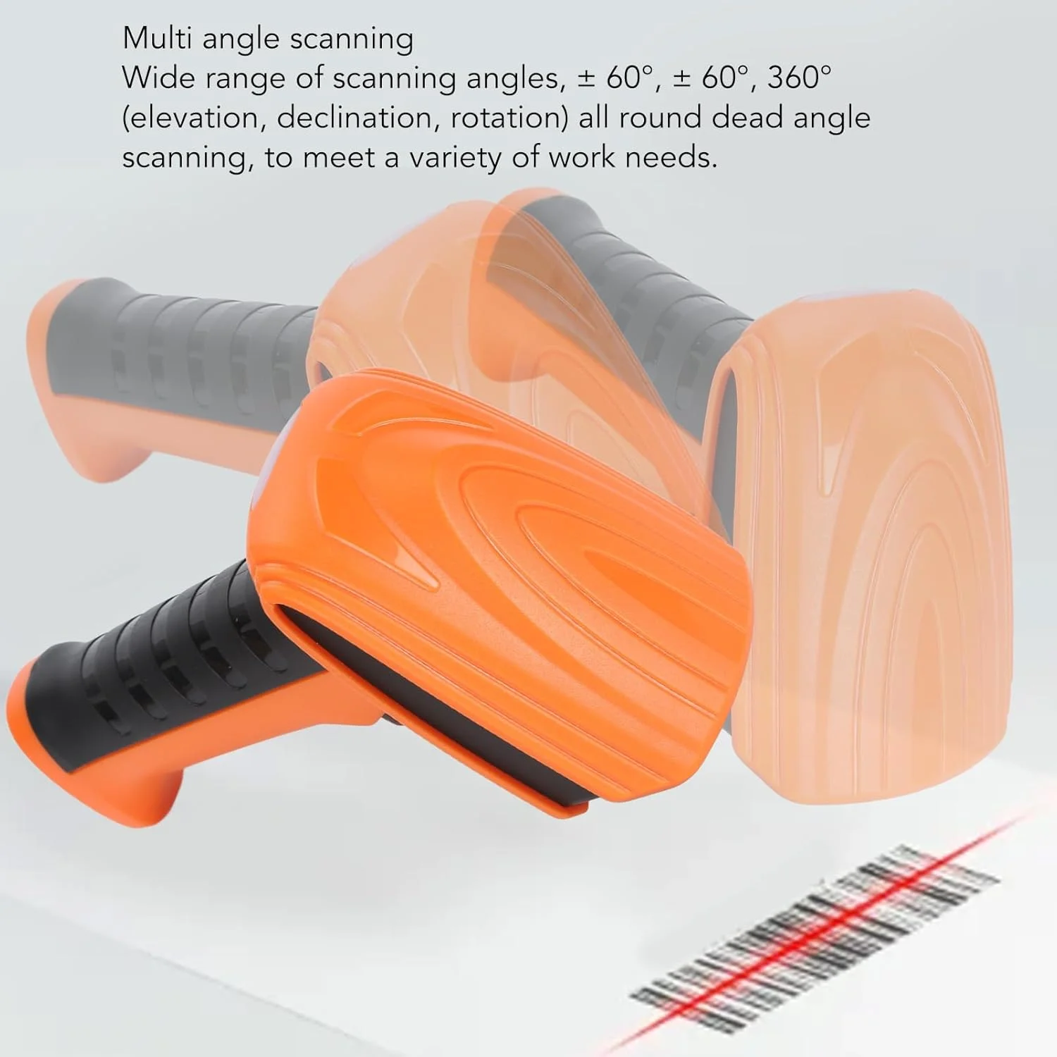 اسکنر بارکد QR دستی Plyisty، اسکنر بارکد CMOS چند جهته USB، اسکنر بارکد سیمی 1D 2D برای فروشگاه، سوپرمارکت، انبار، پرداخت موبایلی