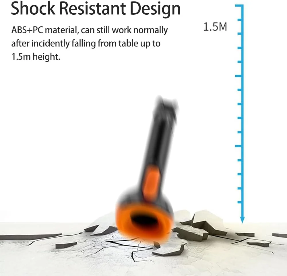 اسکنر بارکد دستی 1D 2D QR با سیم USB، بارکد خوان دستی با اسکن مداوم، سنسور تصویر CMOS، پشتیبانی از صفحه نمایش کاغذی PDF417 سازگار با سیستم عامل ویندوز، اندروید، MacOS، لینوکس