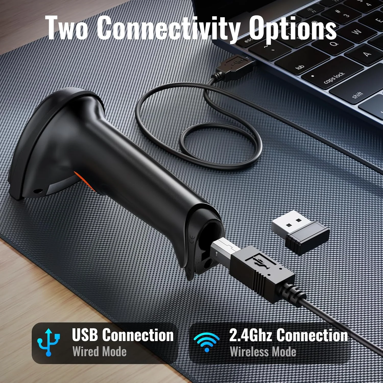 اسکنر بارکد Tera بی سیم و با سیم با نشانگر سطح باتری 1D 2D QR اسکنر بارکد چاپی دیجیتال بارکد خوان بی سیم دستی اسکنر بارکد جمع و جور مدل پلاگین و پخش D5100