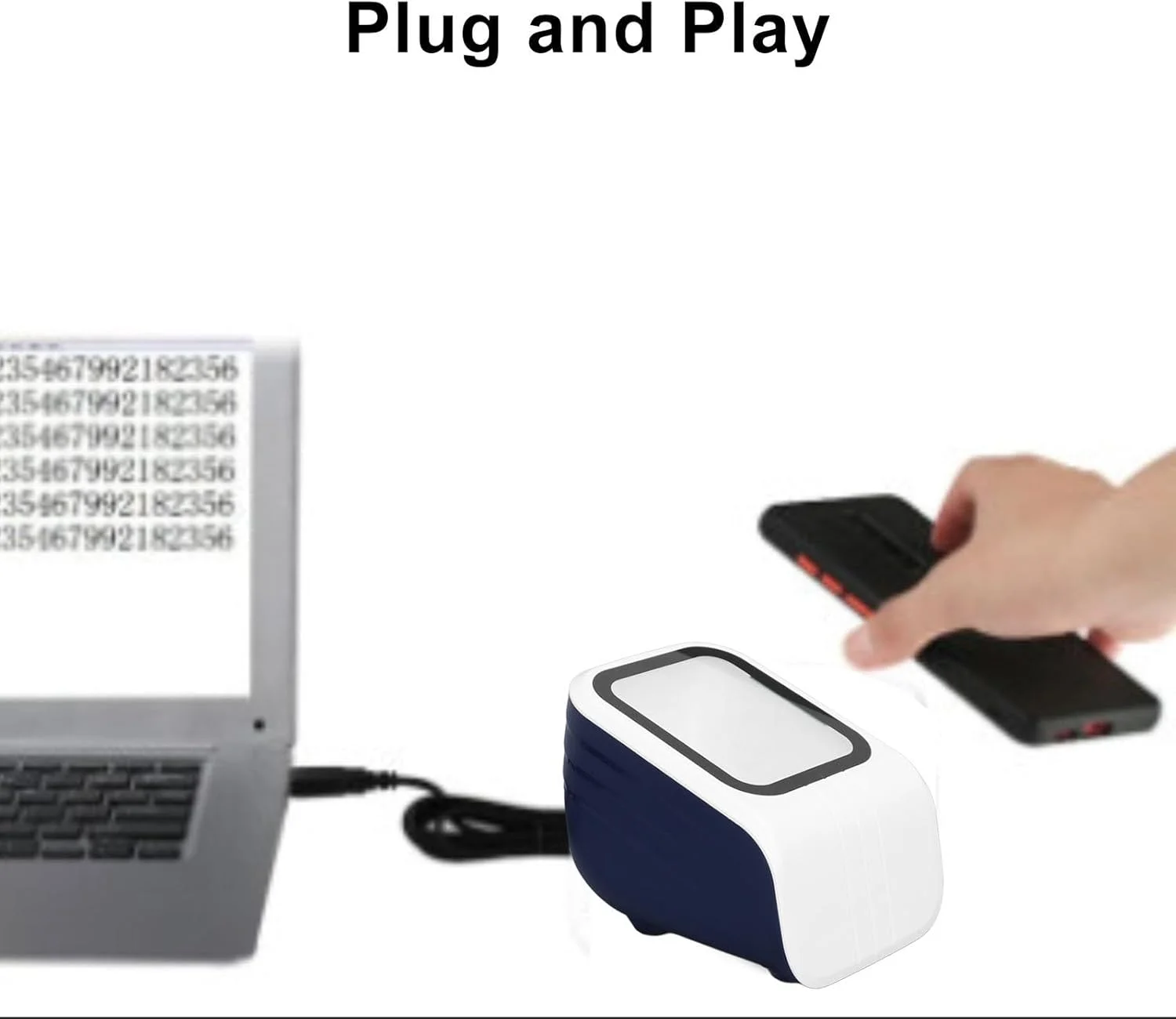 بارکد اسکنر اسکن خودکار اطلاعیه های صوتی USB سیمی دسکتاپ بارکد پلاگین و پخش برای فروشگاه های خرده فروشی سوپرمارکت مرکز خرید کتابفروشی کتابخانه فروشگاه ها بوتیک ها