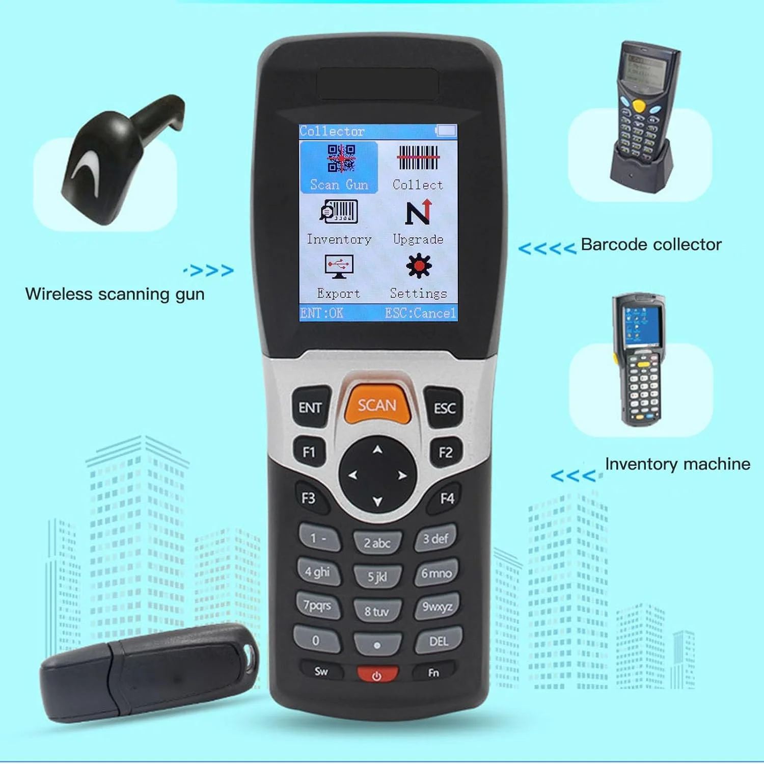 اسکنر بارکد بریلوکسا، اسکنر بیسیم QR 1D با فرکانس 2.4 گیگاهرتز با صفحه نمایش رنگی 2.2 اینچی برای بررسی تکراری موجودی، جمعآورنده داده قابل حمل، بارکد خوان دستی اسکنر بارکد بریلوکسا، اسکنر بیسیم QR 1D با فرکانس 2.4 گیگاهرتز با صفحه نمایش رنگی 2.2 اینچی برای بررسی تکراری موجودی، جمعآورنده داده قابل حمل، بارکد خوان دستی