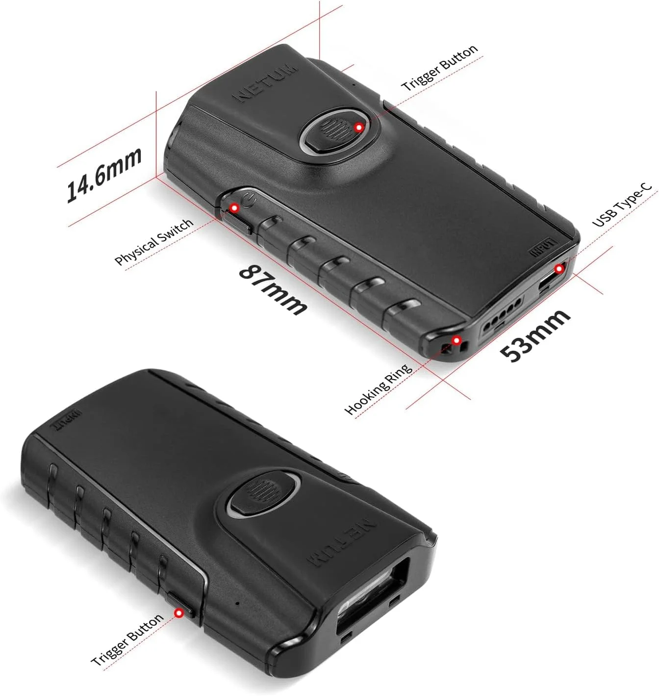 اسکنر بارکد دوبعدی بلوتوثی KASTWAVE مدل E800، اسکنر بارکد QR قابل حمل کوچک 3 در 1، اسکن تفنگی بیسیم خودکار با گیره پشتی، مناسب برای انبارداری، سیستم POS، سازگار با تبلت، iOS، اندروید، ویندوز و MacOS اسکنر بارکد دوبعدی بلوتوثی KASTWAVE مدل E800، اسکنر بارکد QR قابل حمل کوچک 3 در 1، اسکن تفنگی بیسیم خودکار با گیره پشتی، مناسب برای انبارداری، سیستم POS، سازگار با تبلت، iOS، اندروید، ویندوز و MacOS