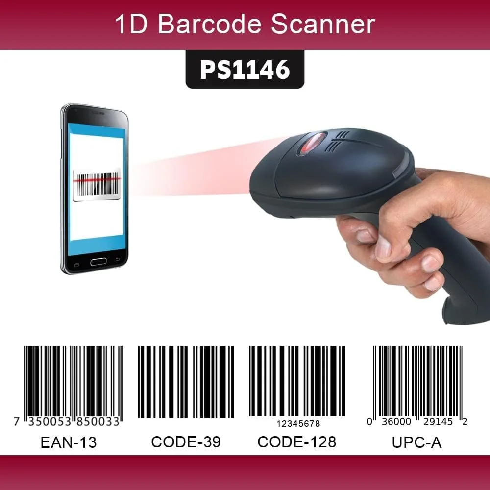 بارکد اسکنر 1D سیمی و بارکد خوان لیزری 1D، اسکنر بارکد USB سازگار با کامپیوتر برای فروشگاه، سوپرمارکت، انبار، لیزر نوری دستی USB با سرعت بالا بارکد اسکنر 1D سیمی و بارکد خوان لیزری 1D، اسکنر بارکد USB سازگار با کامپیوتر برای فروشگاه، سوپرمارکت، انبار، لیزر نوری دستی USB با سرعت بالا