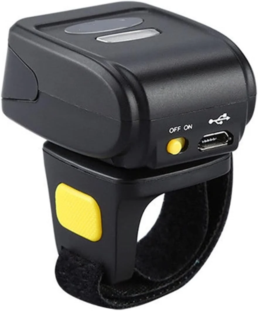 اسکنر بارکد دستی RTYUTT، اسکنر بارکد انگشتی مینی بی سیم بلوتوثی، اسکنر بارکد 1D، اسکنر 2D (اسکنر 1D)