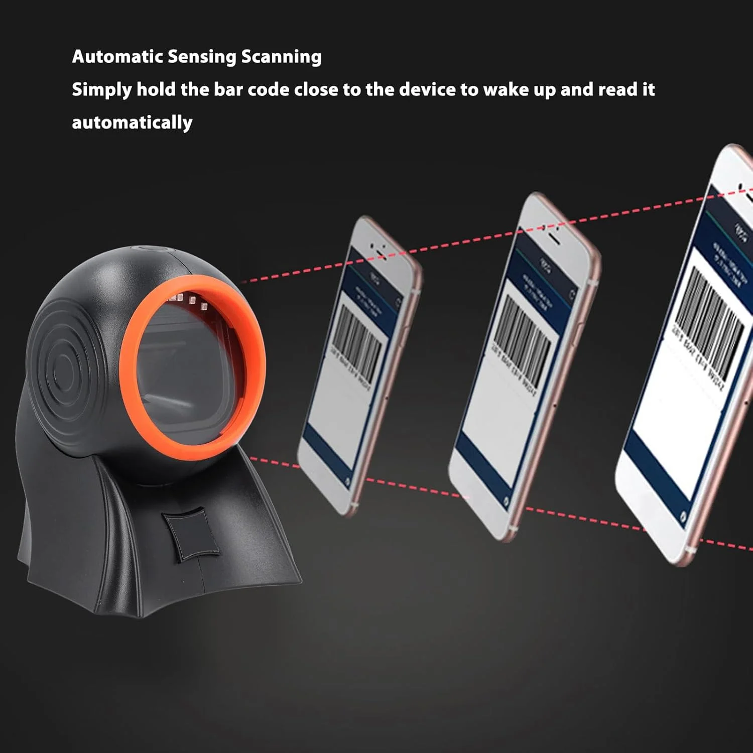 اسکنر بارکد رومیزی Eujgoov، بارکد خوان QR USB برای انبار، سوپرمارکت، کتابفروشی