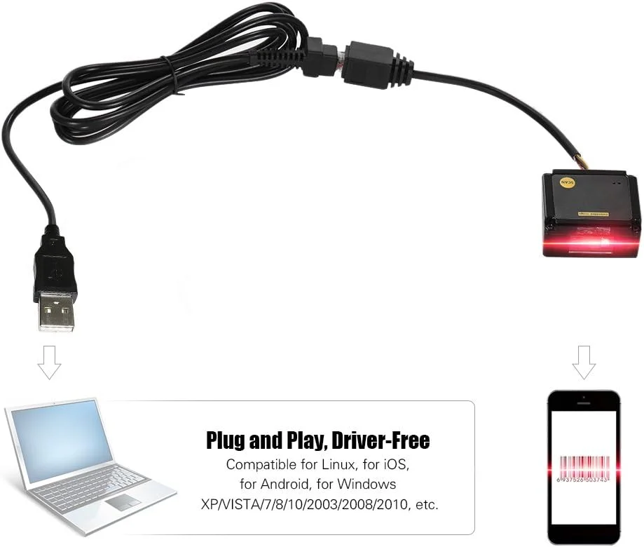 ماژول اسکنر بارکد 1D تعبیه شده موتور بارکد CCD با رابط USB ماژول اسکنر بارکد 1D تعبیه شده موتور بارکد CCD با رابط USB