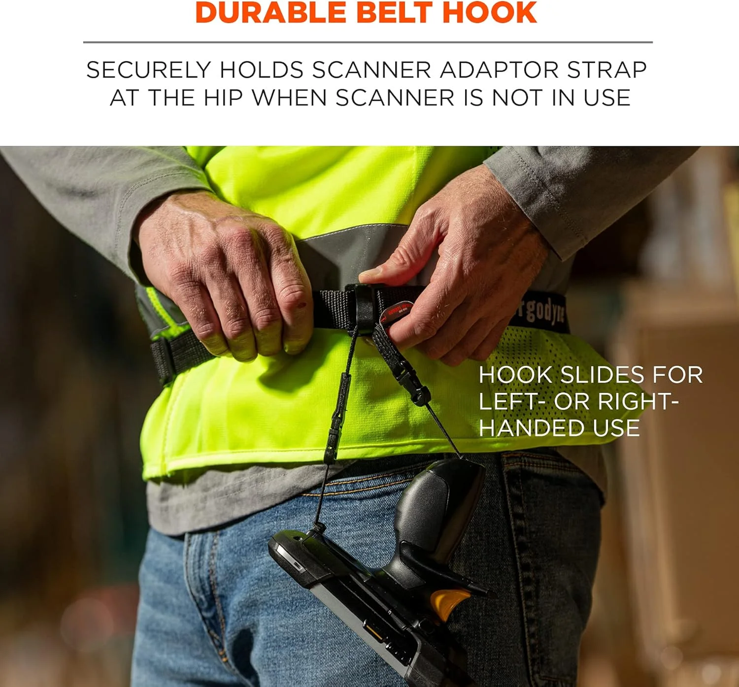 کمربند اسکنر بارکد Ergodyne Squids 3135 با قلاب، شامل بند حمل برای اسکنرهای بارکد، مشکی، کوچک کمربند اسکنر بارکد Ergodyne Squids 3135 با قلاب، شامل بند حمل برای اسکنرهای بارکد، مشکی، کوچک