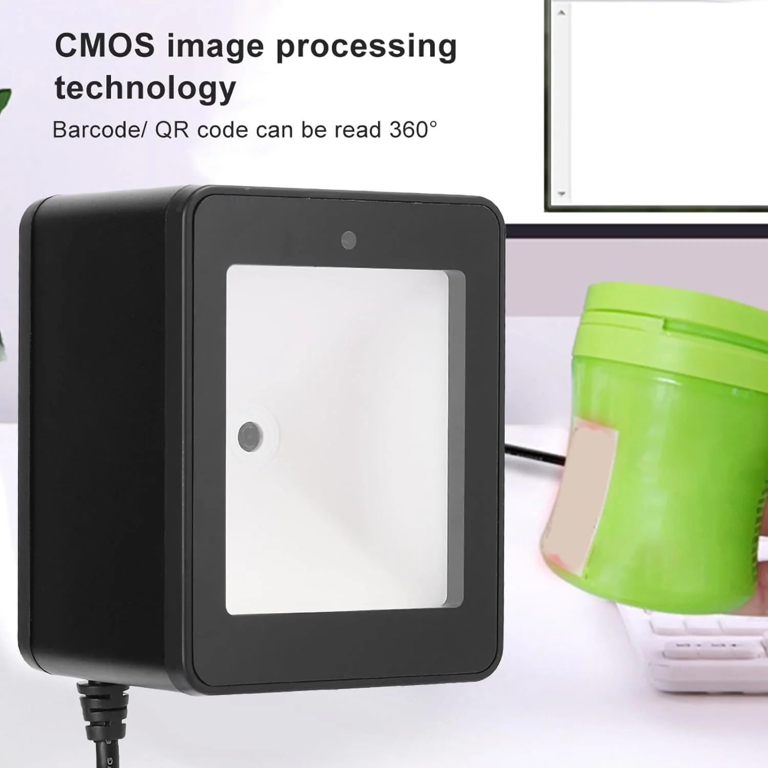 اسکنر بارکد رومیزی YHD 9800، اسکنر سوپرمارکتی با حسگر تصویربرداری CMOS، اسکن 360 درجه QR برای پرداخت موبایلی، پرداخت QR ویچت، شامل رابط های USB و RS232 اسکنر بارکد رومیزی YHD 9800، اسکنر سوپرمارکتی با حسگر تصویربرداری CMOS، اسکن 360 درجه QR برای پرداخت موبایلی، پرداخت QR ویچت، شامل رابط های USB و RS232