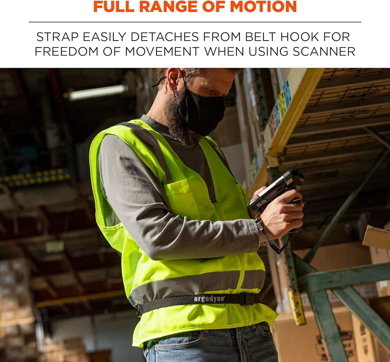 کمربند اسکنر بارکد Ergodyne Squids 3135 با قلاب، شامل بند حمل برای اسکنرهای بارکد، مشکی، کوچک کمربند اسکنر بارکد Ergodyne Squids 3135 با قلاب، شامل بند حمل برای اسکنرهای بارکد، مشکی، کوچک