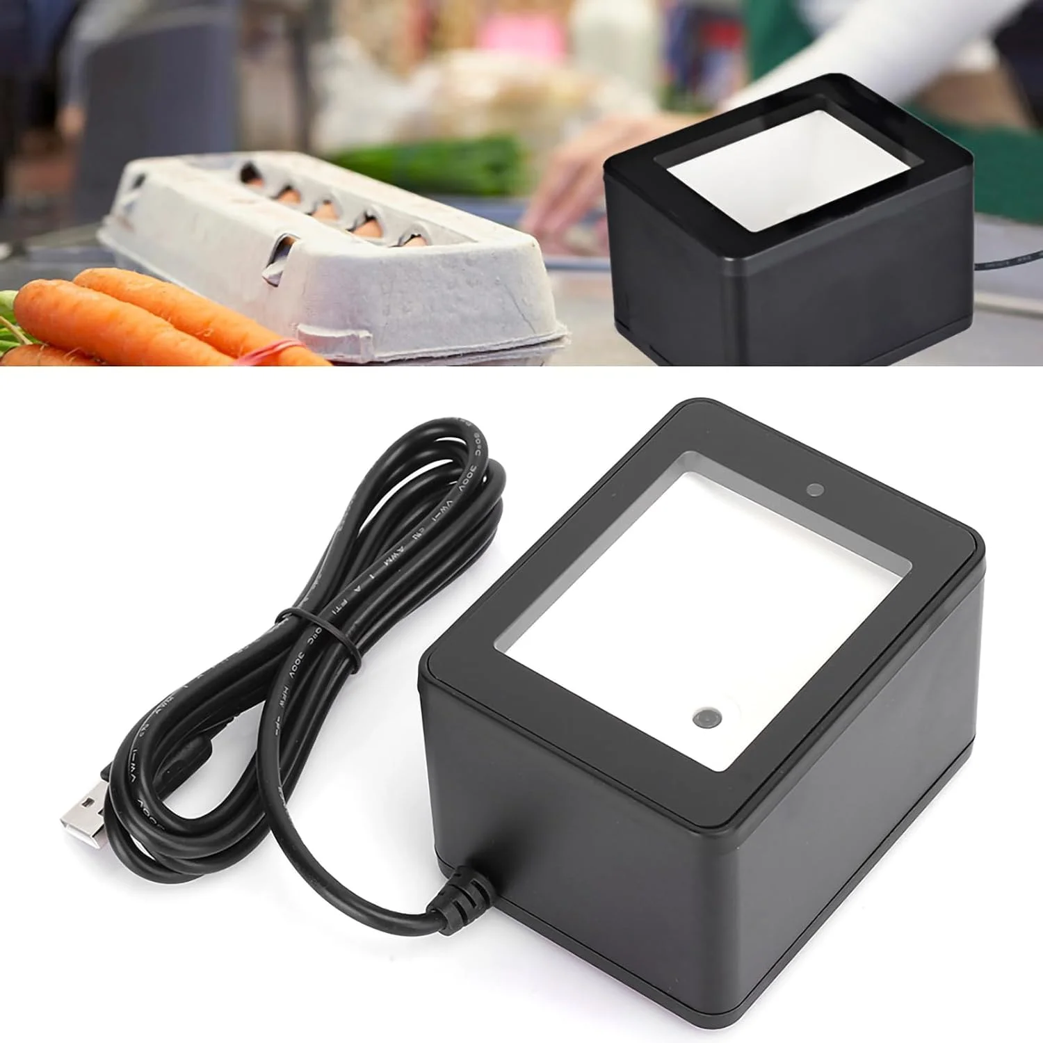 اسکنر بارکد رومیزی YHD 9800، اسکنر سوپرمارکتی با حسگر تصویربرداری CMOS، اسکن 360 درجه QR برای پرداخت موبایلی، پرداخت QR ویچت، شامل رابط های USB و RS232 اسکنر بارکد رومیزی YHD 9800، اسکنر سوپرمارکتی با حسگر تصویربرداری CMOS، اسکن 360 درجه QR برای پرداخت موبایلی، پرداخت QR ویچت، شامل رابط های USB و RS232