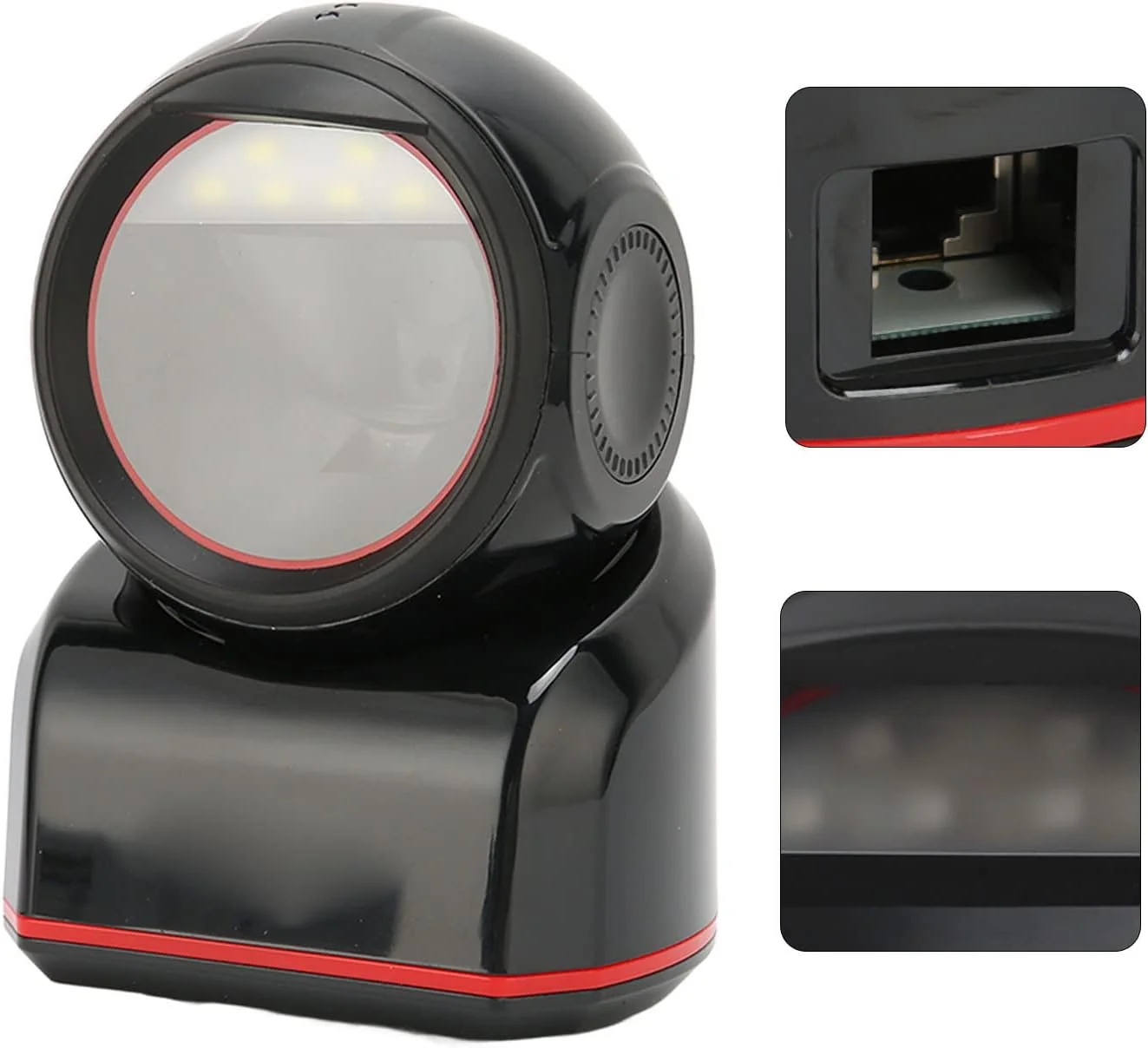 اسکنر بارکد Elprico، اسکنر بارکد 1D-2D USB تشخیص همه جهته 617 NM LED، بارکد خوان رومیزی QR برای صفحه نمایش تلفن و کامپیوتر (مشکی) اسکنر بارکد Elprico، اسکنر بارکد 1D-2D USB تشخیص همه جهته 617 NM LED، بارکد خوان رومیزی QR برای صفحه نمایش تلفن و کامپیوتر (مشکی)