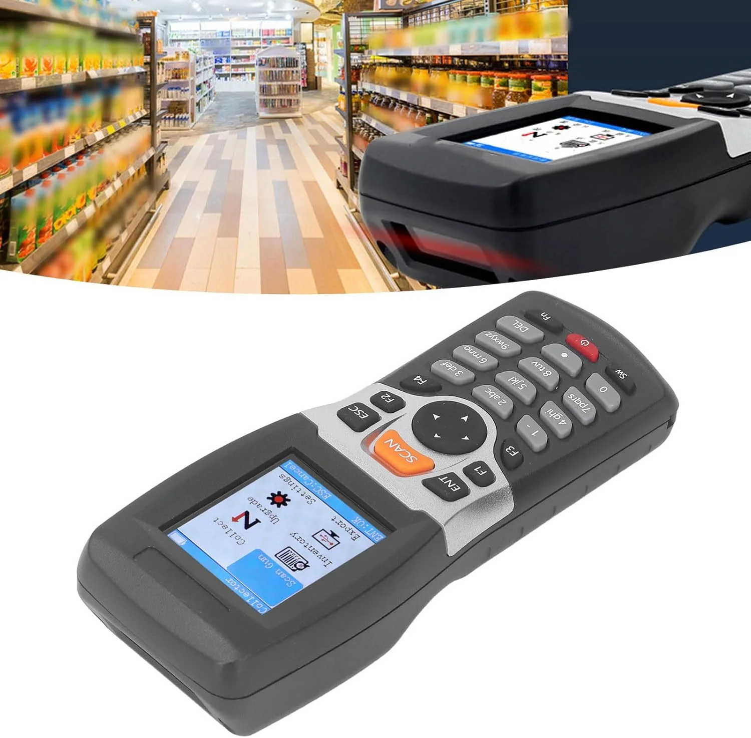 اسکنر بارکد بی سیم Asixxsix، اسکنر موجودی قابل حمل 1D 2.4GHZ با صفحه نمایش رنگی 2 اینچی، بارکد USB دستی برای سوپرمارکت ها، تحویل اکسپرس، بازارهای عمده فروشی اسکنر بارکد بی سیم Asixxsix، اسکنر موجودی قابل حمل 1D 2.4GHZ با صفحه نمایش رنگی 2 اینچی، بارکد USB دستی برای سوپرمارکت ها، تحویل اکسپرس، بازارهای عمده فروشی