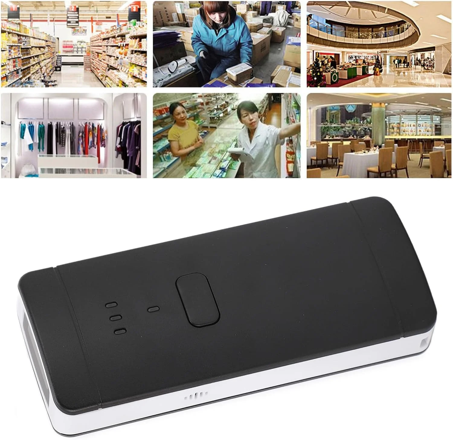 اسکنر بارکد BT Fafeicy، جنس ABS، دارای 3 حالت اسکن، شارژ سریع، IP54، مناسب برای سوپرمارکت ها، انبارها، دستگاه های تلفن همراه، لپ تاپ ها