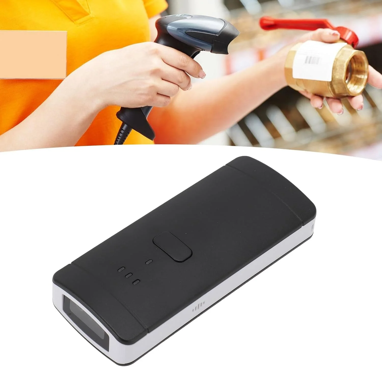 اسکنر بارکد BT Fafeicy، جنس ABS، دارای 3 حالت اسکن، شارژ سریع، IP54، مناسب برای سوپرمارکت ها، انبارها، دستگاه های تلفن همراه، لپ تاپ ها