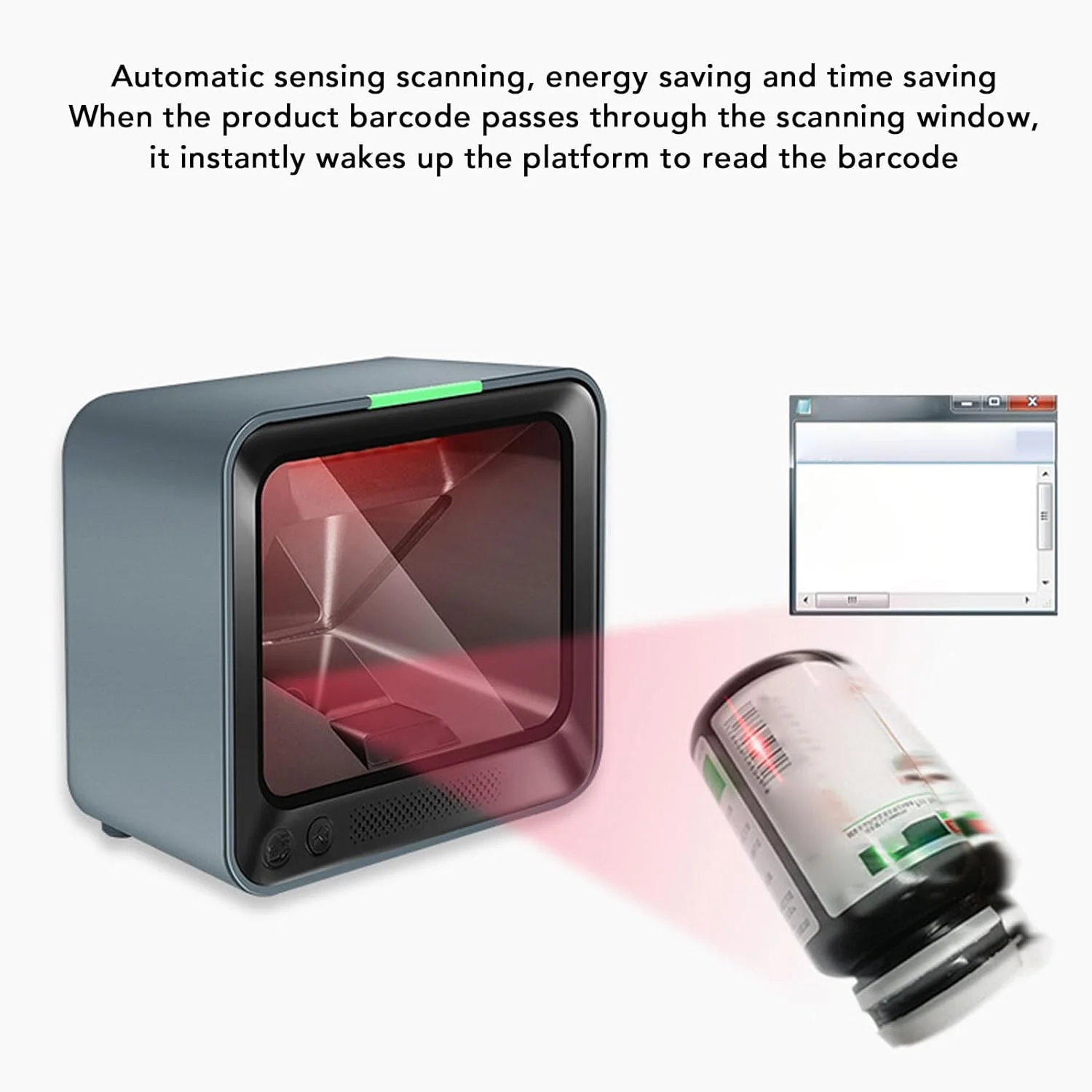 اسکنر بارکد رومیزی Gearwell، بارکد خوان 1D 2D، اسکنر USB Plug and Play، حسگر مادون قرمز همه جهته، تشخیص دقیق بارکد، مناسب برای سوپرمارکت و خرده فروشی اسکنر بارکد رومیزی Gearwell، بارکد خوان 1D 2D، اسکنر USB Plug and Play، حسگر مادون قرمز همه جهته، تشخیص دقیق بارکد، مناسب برای سوپرمارکت و خرده فروشی