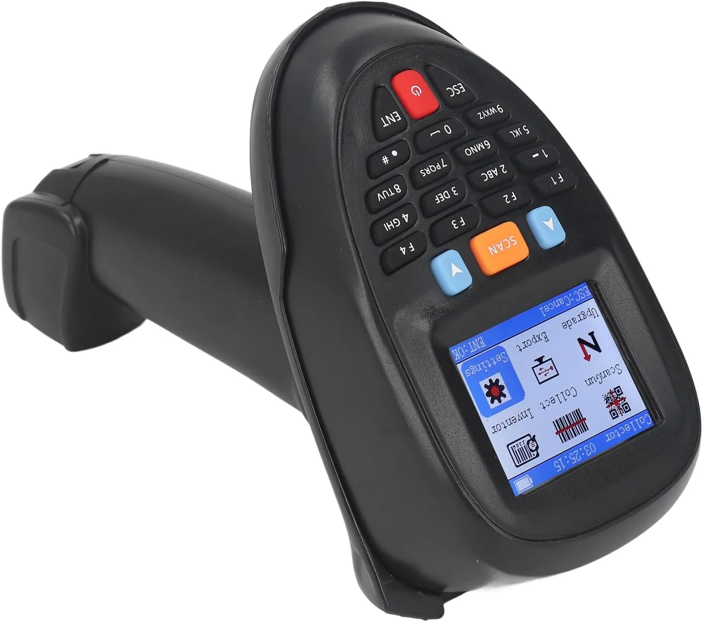 اسکنر بارکد بریلوکسا، بارکد خوان بی سیم 1D 2.4 گیگاهرتز با پایه شارژ USB و تشخیص اسکن، اسکنر موجودی دستی، جمع کننده داده قابل حمل