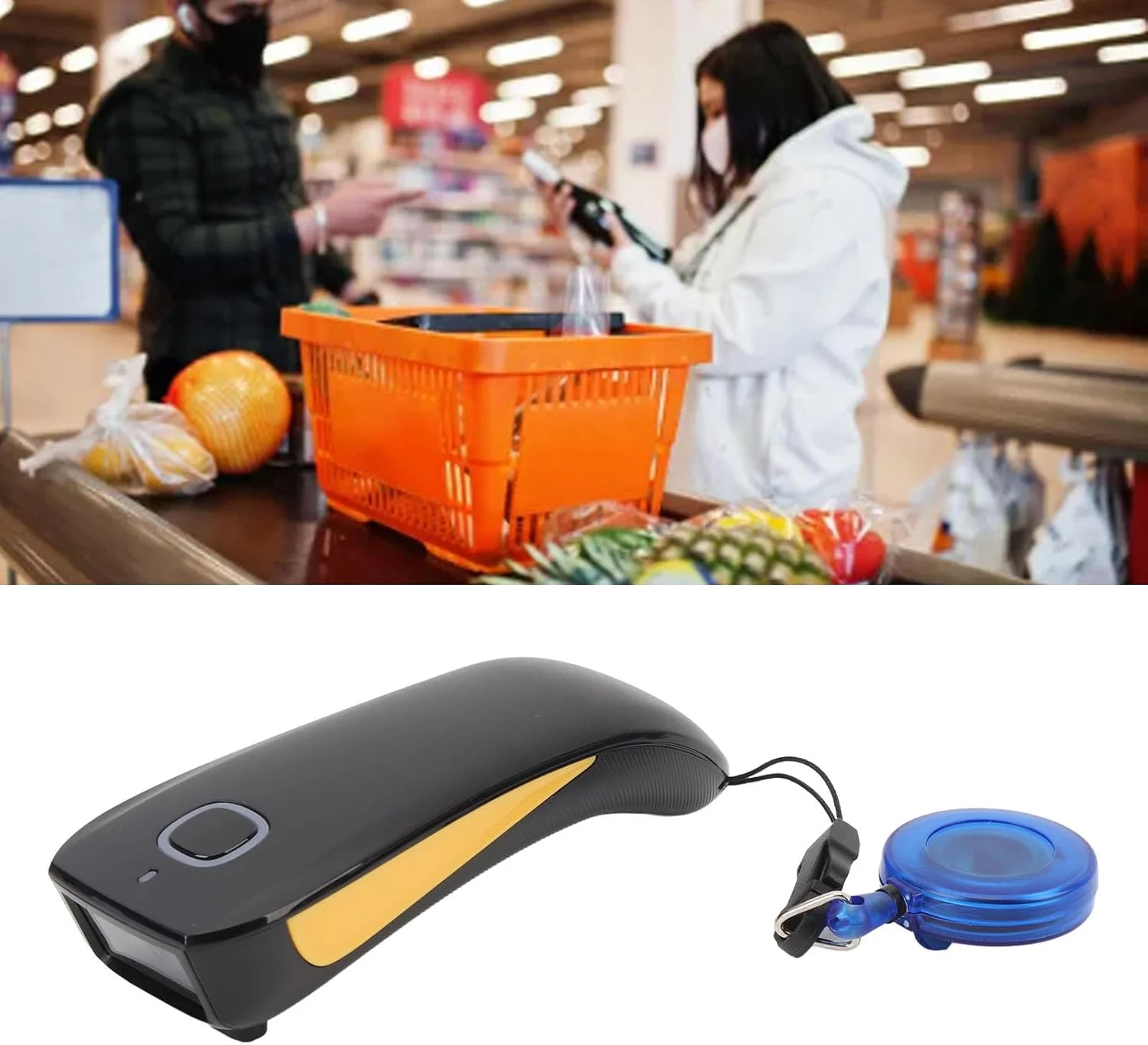 اسکنر بارکد Gearwell، اسکنر 1D 2D، بارکد خوان QR، اسکنر بی سیم BT، اسکنر بارکد قابل شارژ سیمی USB با اتصال 2.4G