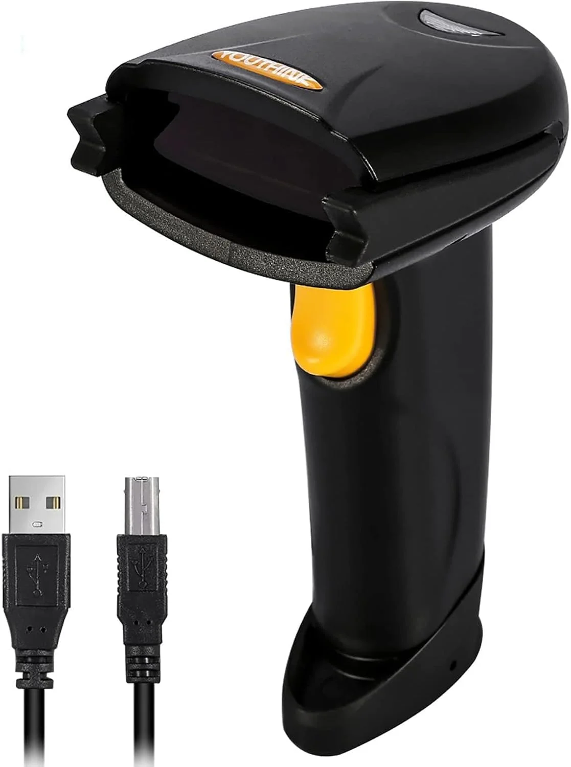 بارکد اسکنر بی سیم بارکد اسکنر 4.0 و USB سیمی USB 3.0، بارکد خوان دستی 1 بعدی ضد ضربه سازگار با تلفن، تبلت، کامپیوتر