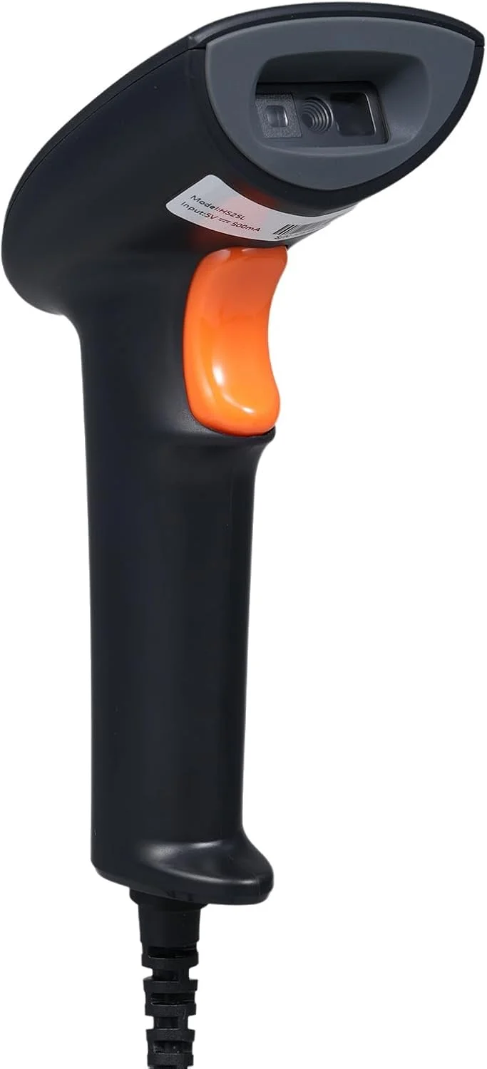 اسکنر بارکد USB دستی با پایه، حسگر تصویر CMOS، پشتیبانی از کد کاغذی، سازگار با صفحه نمایش، سیستم عامل های ویندوز، اندروید، مک او اس و لینوکس برای سوپرمارکت، کتابخانه، لجستیک، خرده فروشی و انبار