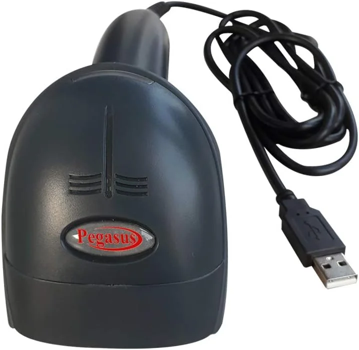 اسکنر بارکد سیمی تک بعدی و دو بعدی پگاسوس PS3161، اسکنر کد QR رومیزی برای سوپرمارکت، کتابخانه و فروشگاه های خرده فروشی