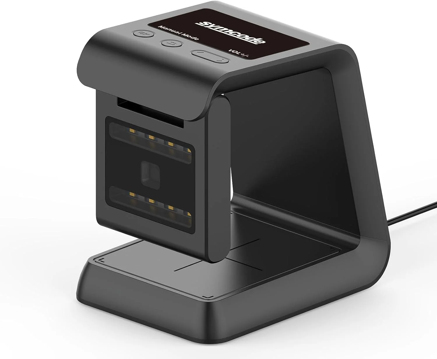 اسکنر بارکد رومیزی دو بعدی QR بی‌سیم هندزفری امنیکد، با نمایشگر صفحه و باتری‌های با ظرفیت بالا، سازگار با بلوتوث و بی‌سیم 2.4 گیگاهرتز، برای فرودگاه، سوپرمارکت