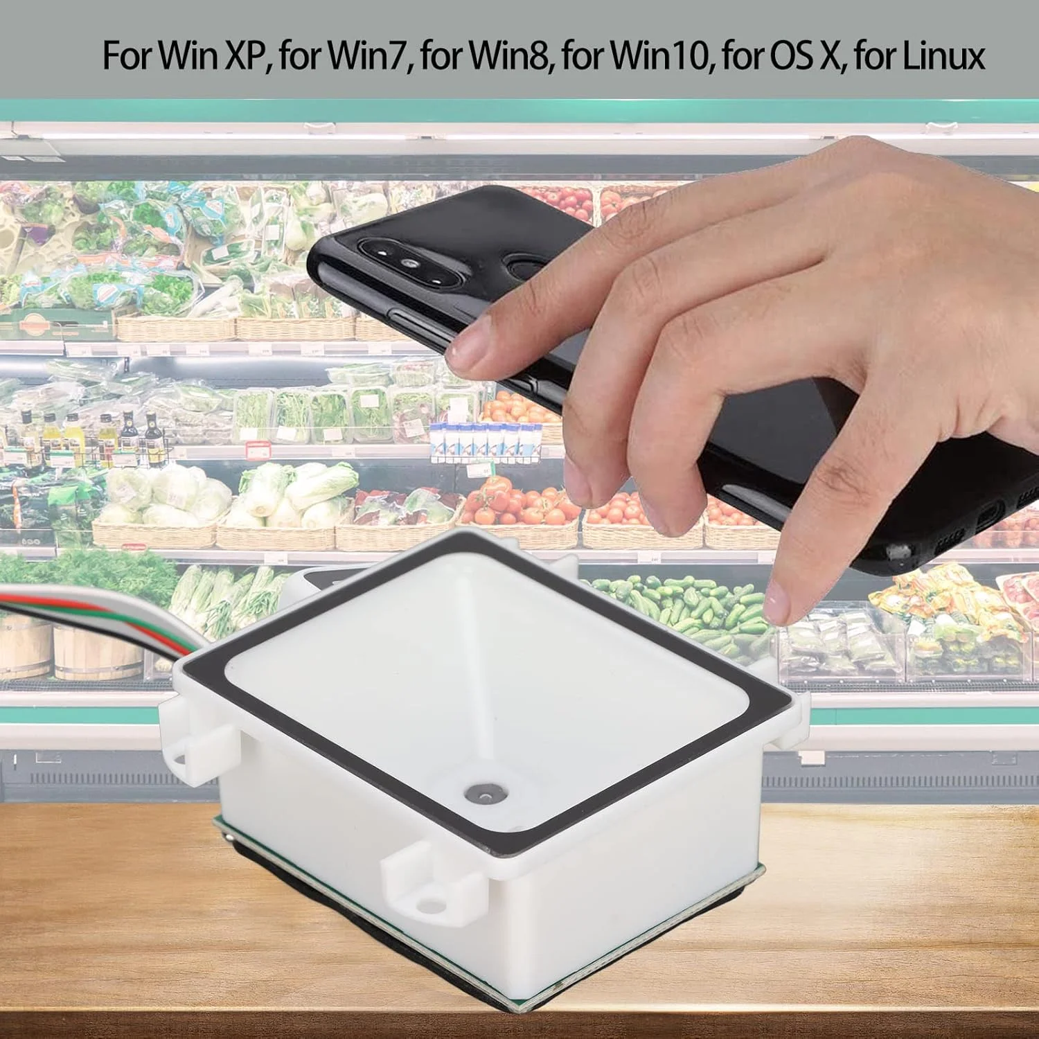 اسکنر بارکد QR Bewinner، اسکنر رومیزی دستی، اسکنر بارکد خوان USB سیمی با زنگ و چراغ نشانگر، حسگر خودکار مادون قرمز برای پرداخت موبایلی اسکنر بارکد QR Bewinner، اسکنر رومیزی دستی، اسکنر بارکد خوان USB سیمی با زنگ و چراغ نشانگر، حسگر خودکار مادون قرمز برای پرداخت موبایلی