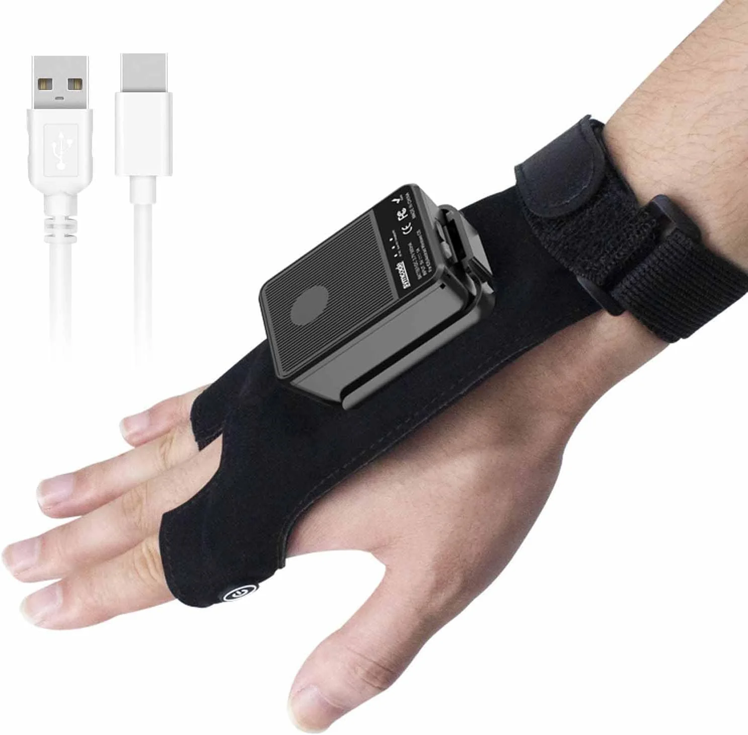 اسکنر بارکد 1D/2D قابل حمل - اسکن سریع، پوشیدنی دست چپ/راست، عمر باتری فوق العاده طولانی 10 ساعته، دکمه لمسی، قابل جابجایی قابل حمل - مناسب برای خوانندگان بارکد موجودی کتاب سازگار، مشکی