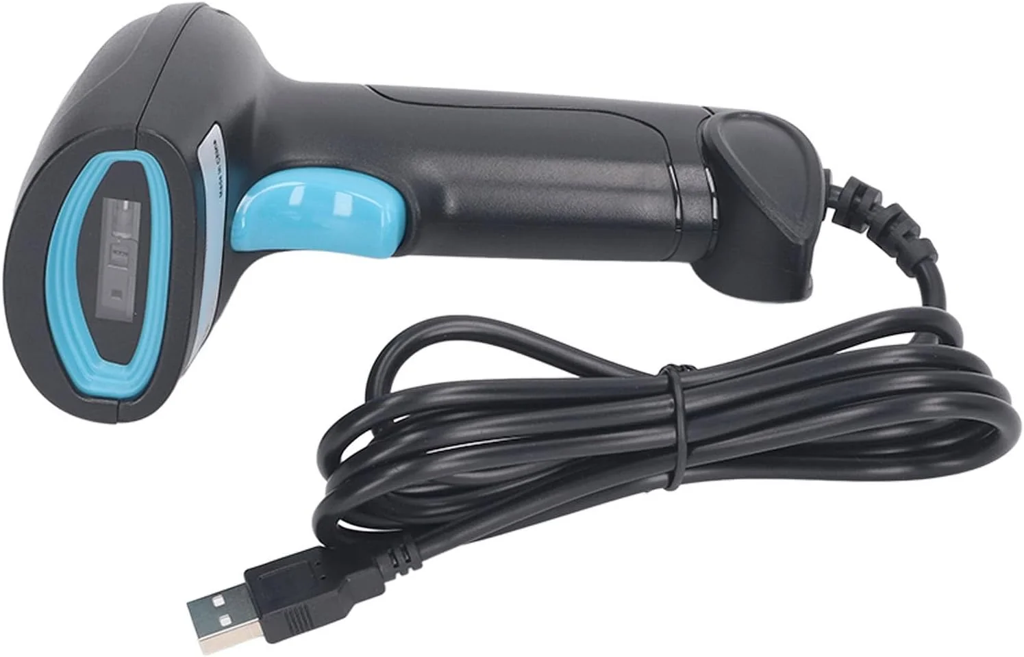 اسکنر بارکد 1D Tihebeyan با دقت بالا و رمزگشایی سریع برای سوپرمارکت، انبار، اسکنر بارکد 1D سیمی USB ارگونومیک، جنس ABS، مشکی