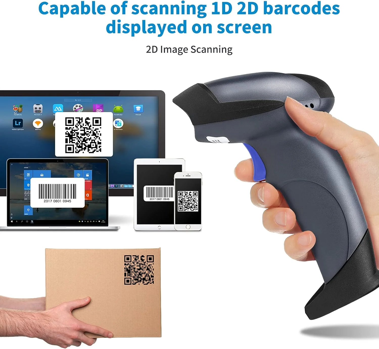 اسکنر بارکد دوبعدی QR بیسیم NETUM با پایه، 3 در 1 بلوتوث و 2.4 گیگاهرتز بیسیم و USB سیمی، اسکنر بارکدخوان اتوماتیک دستی تفنگی سازگار برای لپتاپ، کامپیوتر، صندوقدار، POS اسکنر بارکد دوبعدی QR بیسیم NETUM با پایه، 3 در 1 بلوتوث و 2.4 گیگاهرتز بیسیم و USB سیمی، اسکنر بارکدخوان اتوماتیک دستی تفنگی سازگار برای لپتاپ، کامپیوتر، صندوقدار، POS