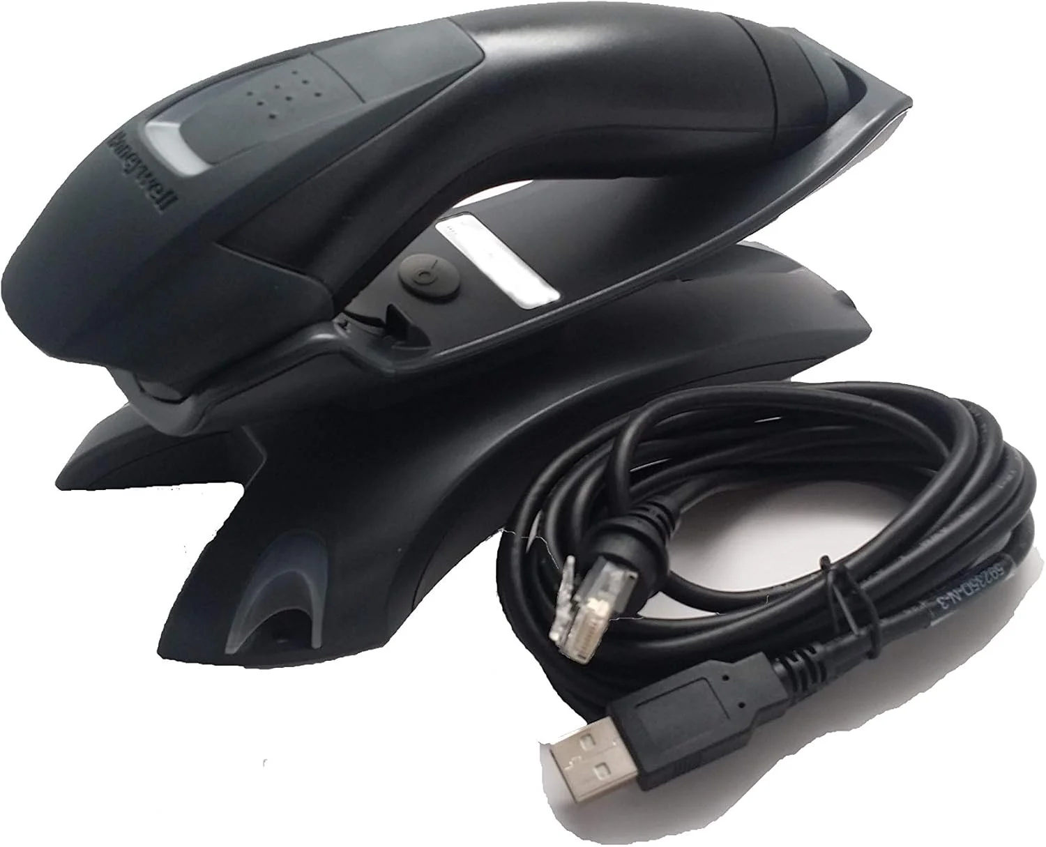 اسکنر بارکد لیزری بلوتوث بی سیم تک خطی Honeywell Voyager 1202G 1D، شامل پایه شارژ و ارتباطات، باتری و کابل USB (3 متر)