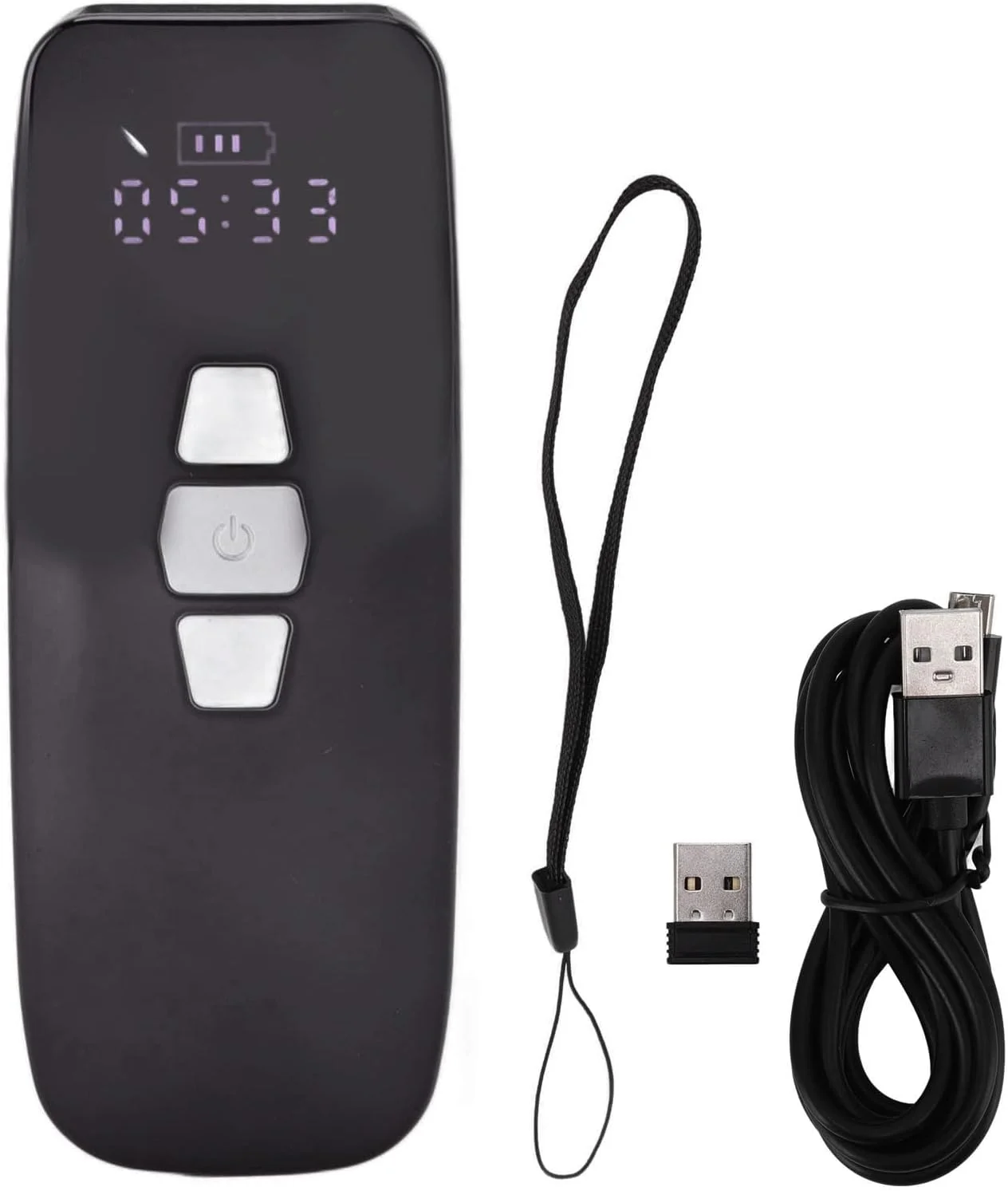 اسکنر بارکد بی سیم Elprico، بارکد خوان USB 3 در 1 2.4G، مینی بارکد خوان قابل حمل با سنسور CCD برای لپ تاپ، کامپیوتر، تلفن همراه اسکنر بارکد بی سیم Elprico، بارکد خوان USB 3 در 1 2.4G، مینی بارکد خوان قابل حمل با سنسور CCD برای لپ تاپ، کامپیوتر، تلفن همراه