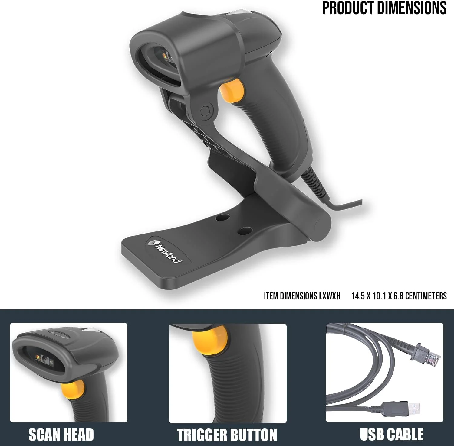 اسکنر دستی نیولند HR2081، بارکد خوان 1D و 2D، USB، سبک وزن، ضد آب با استاندارد IP42، قابل حمل برای پرداخت موبایلی و سوپرمارکت اسکنر دستی نیولند HR2081، بارکد خوان 1D و 2D، USB، سبک وزن، ضد آب با استاندارد IP42، قابل حمل برای پرداخت موبایلی و سوپرمارکت