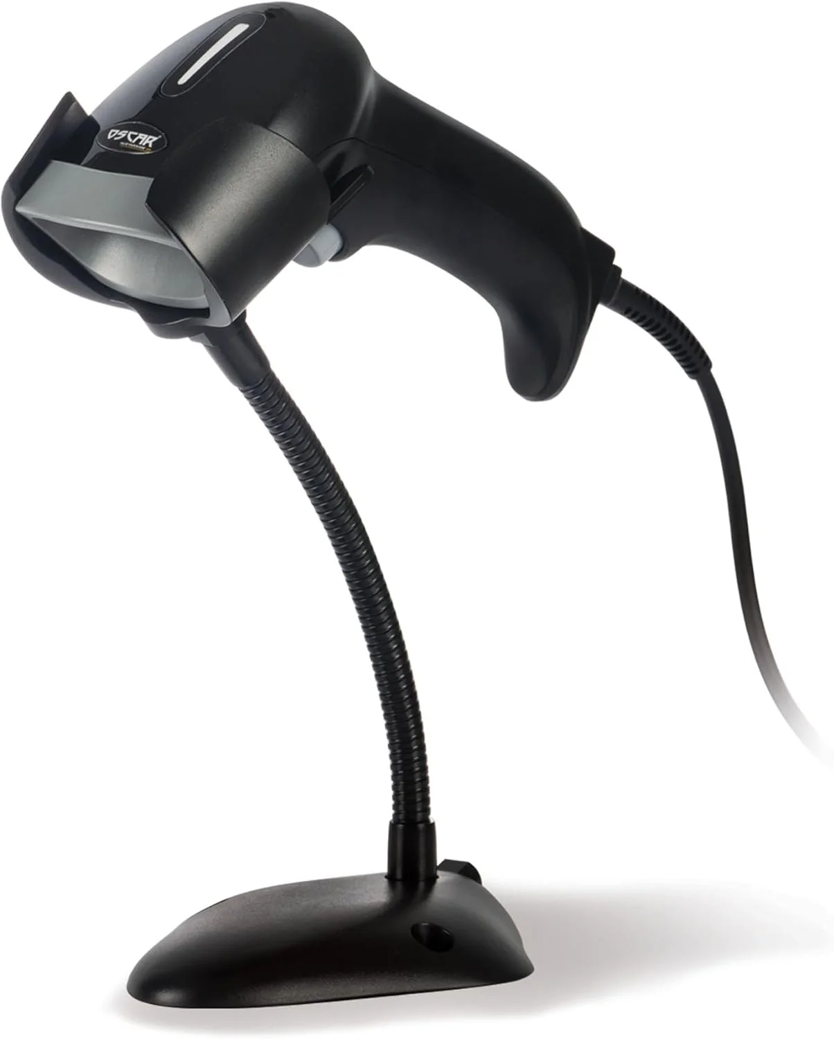 اسکنر بارکد سیمی OSCAR Value Your Business UniLite II 2D QR 1D، تصویرگر منطقه ای اتوماتیک، USB+Virtual COM، با پایه، اسکن کد QR صفحه نمایش، اندروید، iOS، MacOS، ویندوز (مشکی)