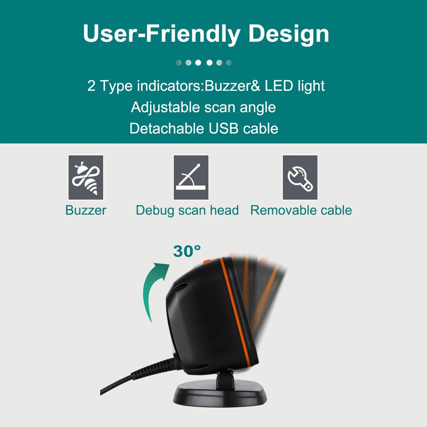 اسکنر بارکد بدون دست OBZ 1D 2D، اسکنر بارکد رومیزی سیمی USB با حسگر خودکار چند جهته، بارکد خوان 2D PDF417 Data Matrix برای POS PC، فروشگاه خرده فروشی، سوپرمارکت، کتابخانه اسکنر بارکد بدون دست OBZ 1D 2D، اسکنر بارکد رومیزی سیمی USB با حسگر خودکار چند جهته، بارکد خوان 2D PDF417 Data Matrix برای POS PC، فروشگاه خرده فروشی، سوپرمارکت، کتابخانه