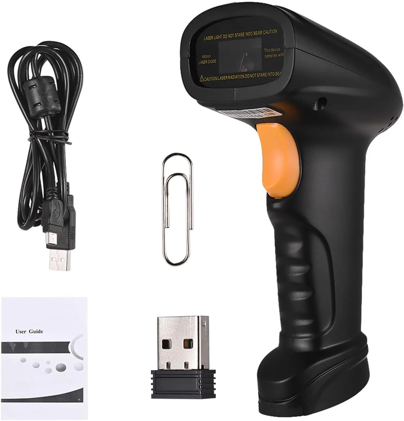 اسکنر بارکد بی سیم 2 در 1 Eacam 2.4G و اسکنر بارکد سیمی USB دستی 1D با قابلیت ذخیره سازی تا 120،000 بارکد با باتری قابل شارژ، گیرنده مینی USB و کابل USB اسکنر بارکد بی سیم 2 در 1 Eacam 2.4G و اسکنر بارکد سیمی USB دستی 1D با قابلیت ذخیره سازی تا 120،000 بارکد با باتری قابل شارژ، گیرنده مینی USB و کابل USB