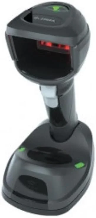 اسکنر بارکد سیمی سری Zebra DS9908، تصویرگر ترکیبی 2 بعدی، برد استاندارد، USB، دستی/ارائه، نورپردازی سفید با نشانگر LED سبز، IP52، مشکی