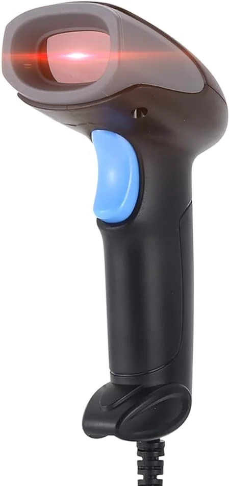 اسکنر بارکد لیزری یک بعدی Eacam مدل 1D با سیم، دارای بوق و نشانگر LED، دارای پورت USB با قابلیت فعال سازی دستی/اتوماتیک، پشتیبانی از کامپیوتر لپ تاپ برای سوپرمارکت، خرده فروشی، کتابخانه، لجستیک و انبار