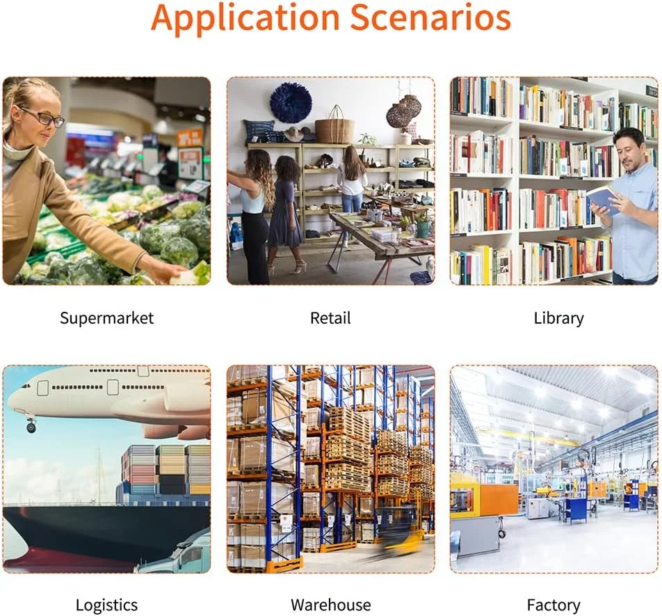 اسکنر بارکد لیزری یک بعدی Eacam مدل 1D با سیم، دارای بوق و نشانگر LED، دارای پورت USB با قابلیت فعال سازی دستی/اتوماتیک، پشتیبانی از کامپیوتر لپ تاپ برای سوپرمارکت، خرده فروشی، کتابخانه، لجستیک و انبار