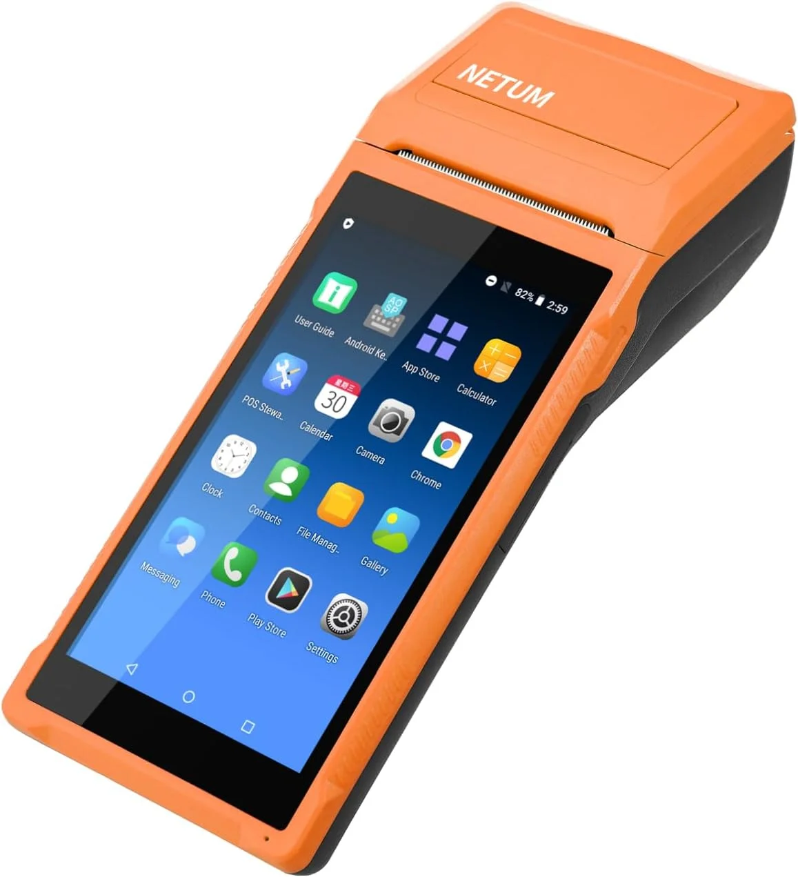 دستگاه PDA اندروید 11.0 NETUM با پرینتر رسید، جمع‌آورنده داده، اسکنر بارکد قابل حمل، بلوتوث USB WiFi BT4.0، شامل رول کاغذ 58 * 35