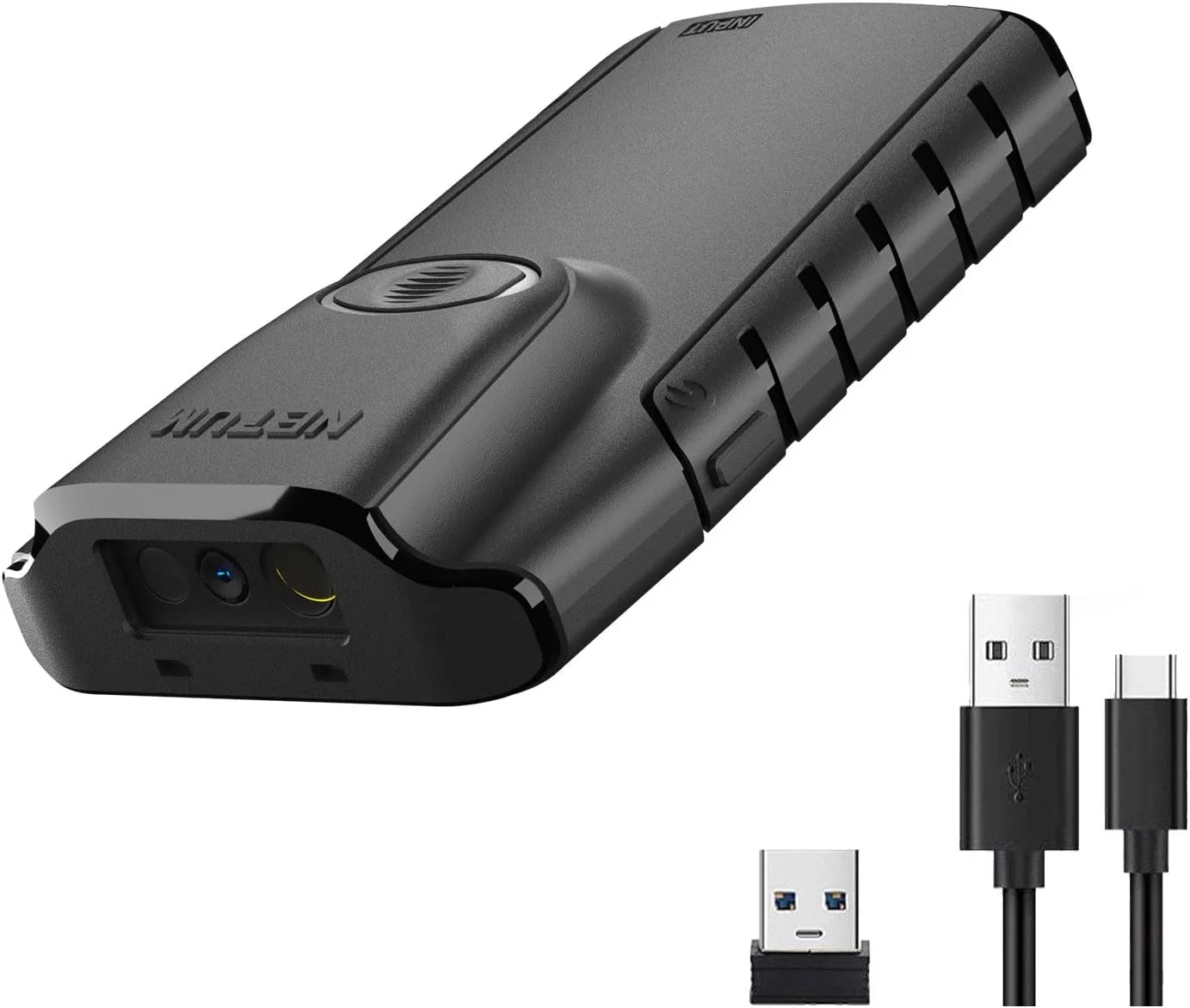 بارکد خوان دو بعدی بلوتوثی NETUM، بارکد خوان QR کوچک قابل حمل 3 در 1، اسکن تفنگی بی سیم اتوماتیک با گیره پشتی، سازگار با تبلت iOS Android Windows MacOS برای انبارداری POS (2D - E800)