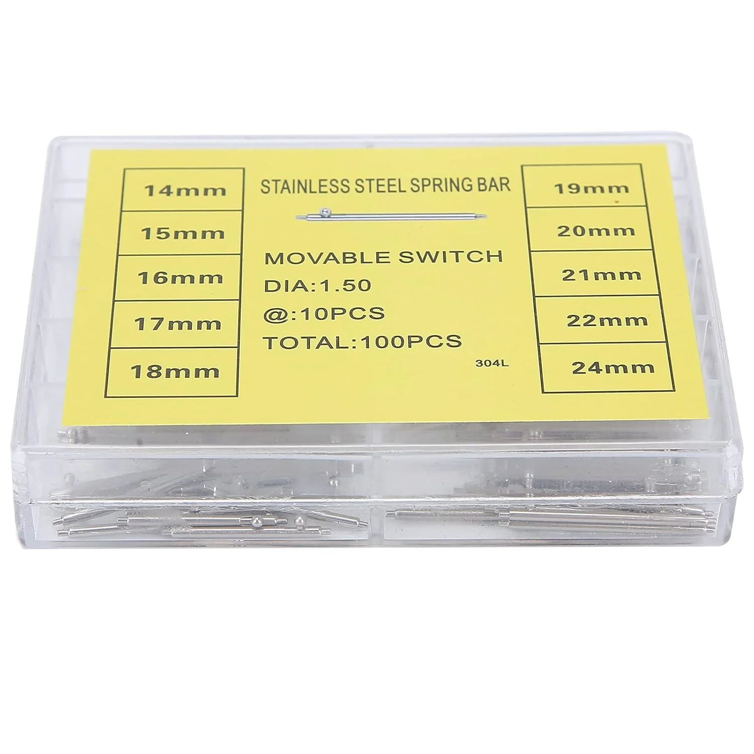 ابزار فنری BHDK، پین های فنری رها کننده میله های فنری اهرم رهاسازی سریع میله فنری رهاسازی سریع 1.5 میلی متر / 0.06 اینچ برای ساعت